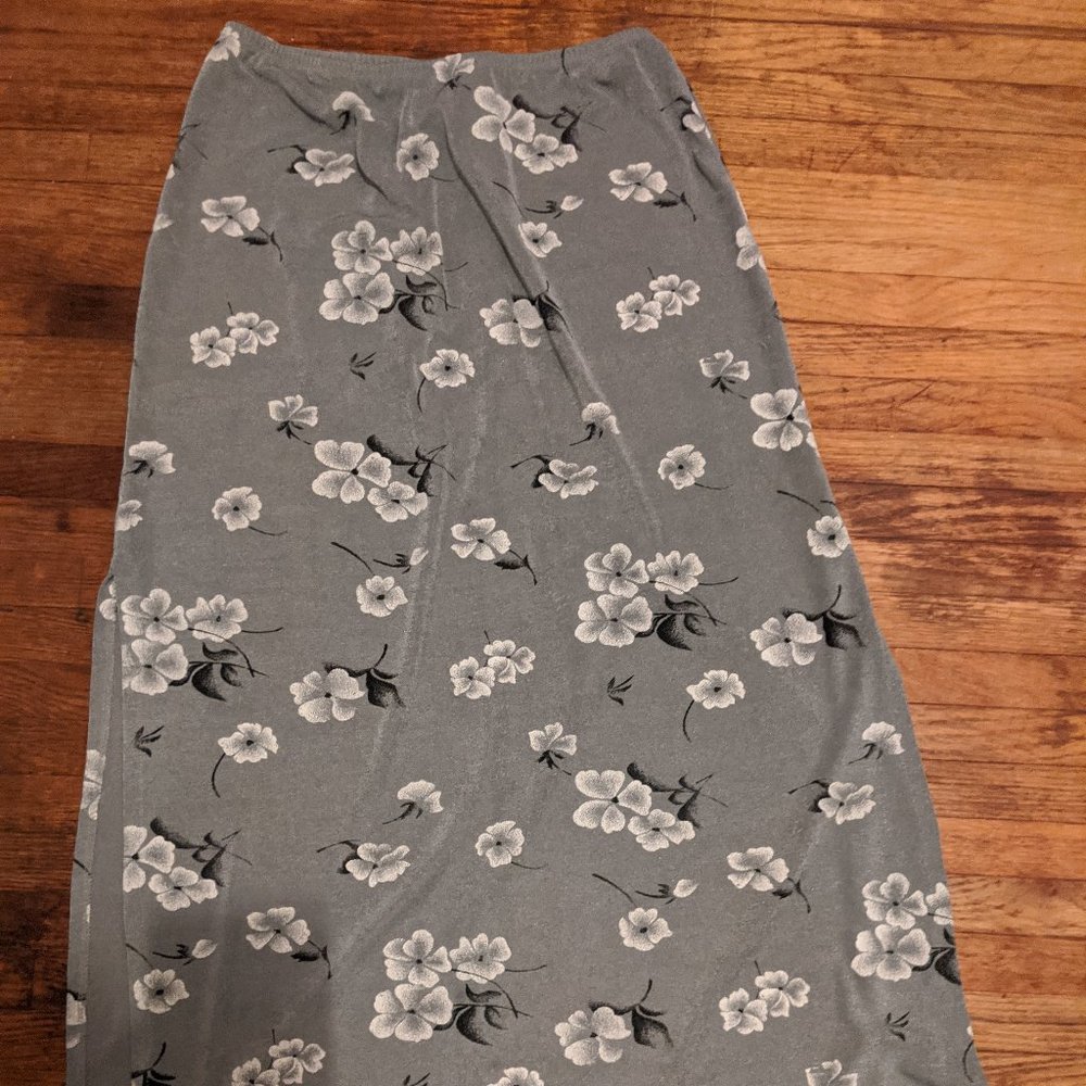 90s Grey Maxi Skirt